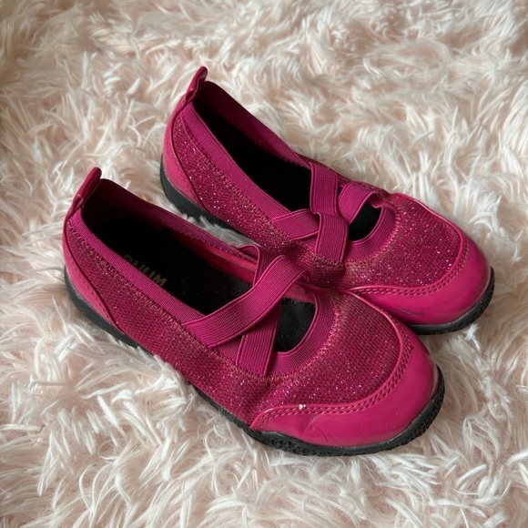 Ruum to Grow Kids Pink Glitter Shoes Mary Jane Sneaker Slip On Sz 11 Girls - Picture 1 of 5